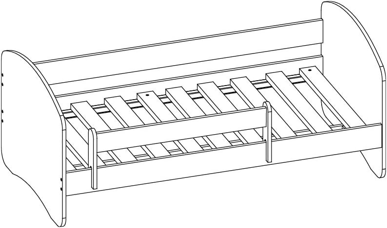 ACMA Kinderbett Jugendbett mit Einer Schublade und Matratze Blau mit Rausfallschutz Lattenrost II 140x70 160x80 180x80 (36 Feuerwehr, 160x80)