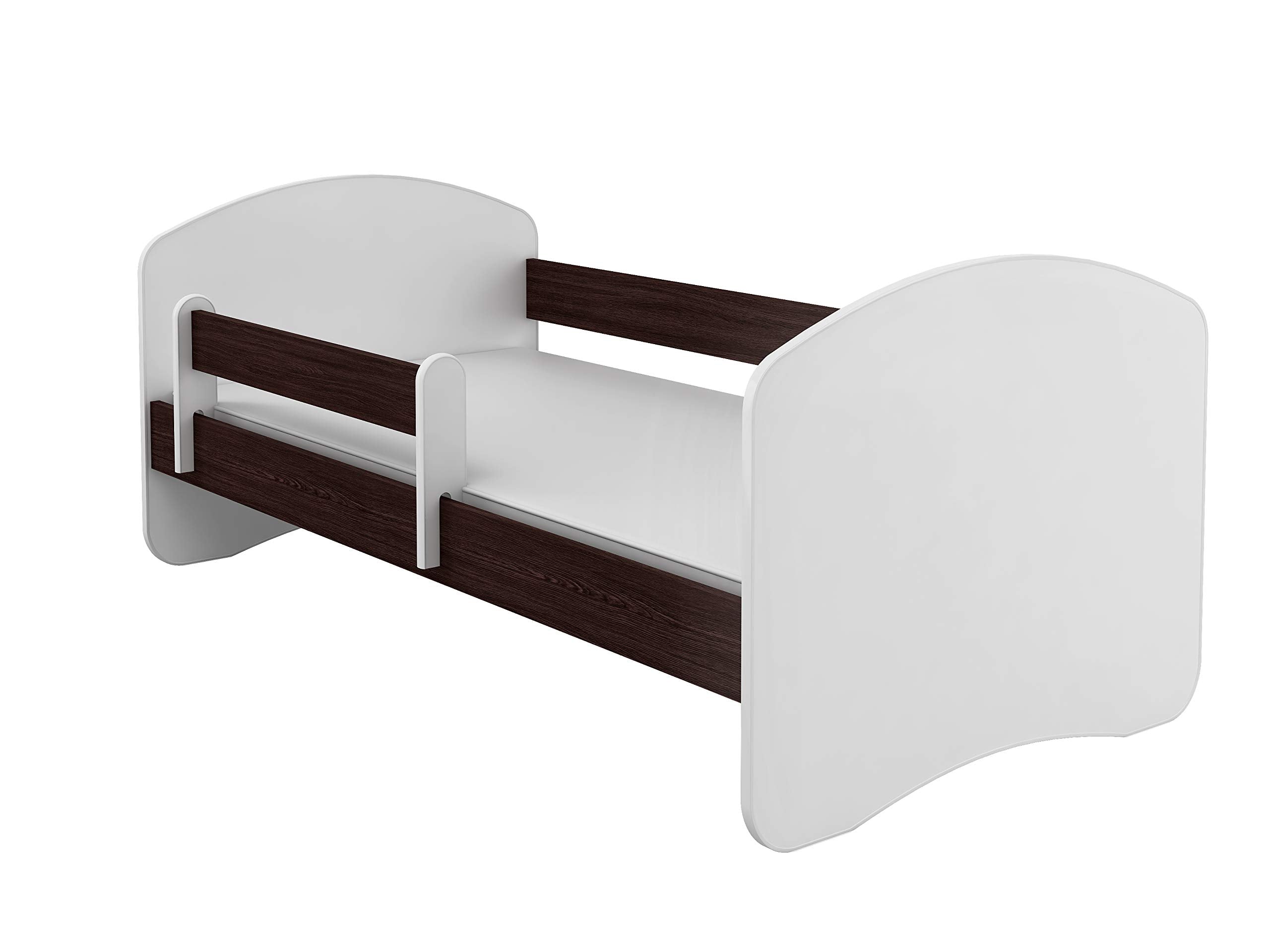 Kinderbett Jugendbett mit einer Schublade und Matratze Weiß ACMA II (180x80 cm + Schublade, Weiß)