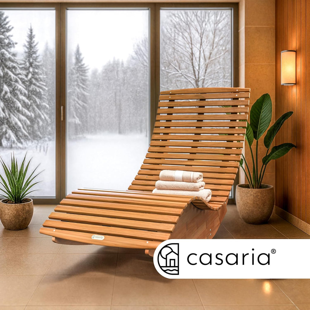 Casaria® 2X Sonnenliege Klappbar Wetterfest Holz 160kg Belastbarkeit Pflegeleicht FSC®-Zertifiziert Akazie Garten Balkon Sauna Liege Holzliege Relaxliege 195x60cm