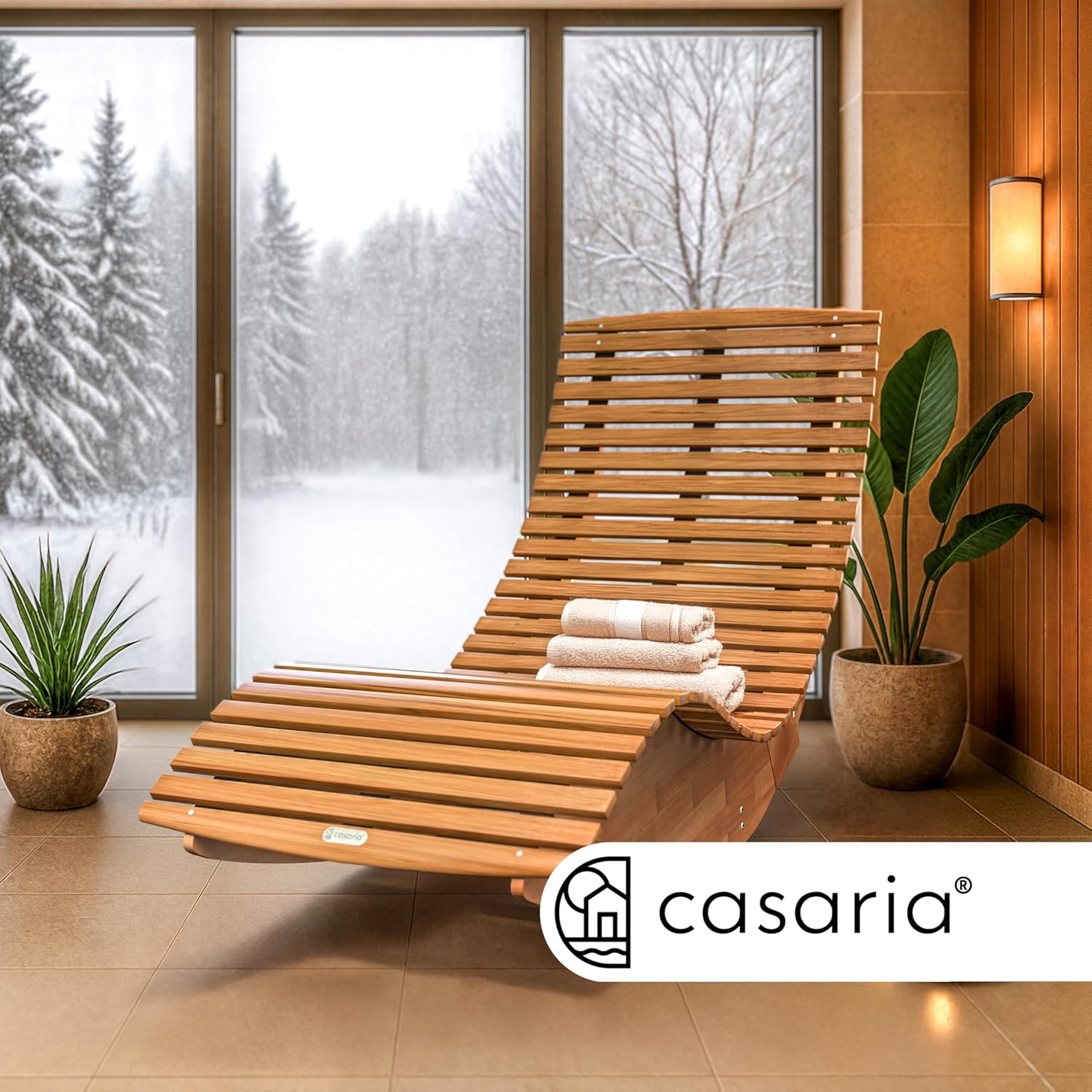 Casaria® 2X Sonnenliege Klappbar Wetterfest Holz 160kg Belastbarkeit Pflegeleicht FSC®-Zertifiziert Akazie Garten Balkon Sauna Liege Holzliege Relaxliege 195x60cm