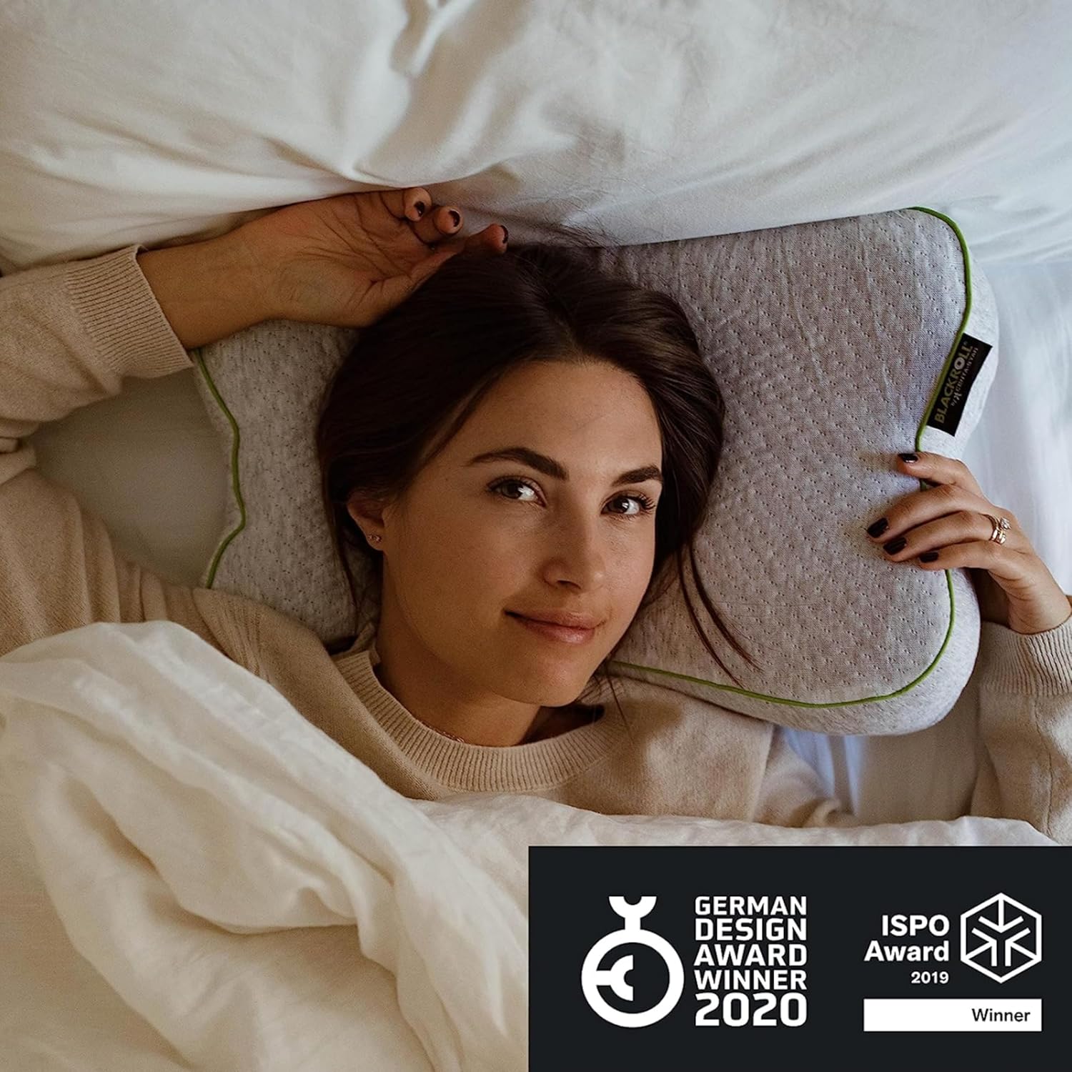 Blackroll Recovery Pillow – Orthopaedic HWS Pillow (Neck Support Cushion) Made of Viscose Memory Foam - Made in Germany