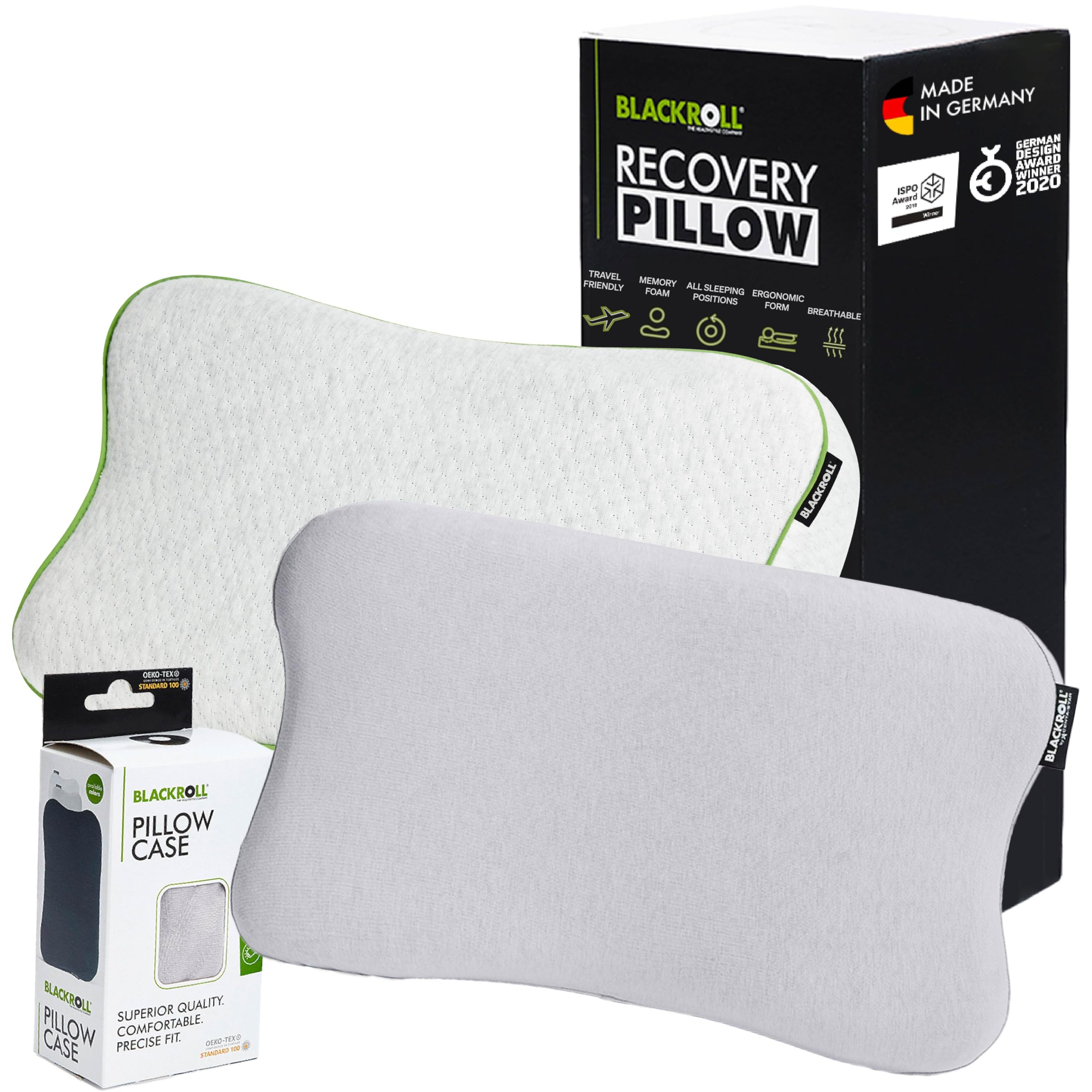 Blackroll Recovery Pillow – Orthopaedic HWS Pillow (Neck Support Cushion) Made of Viscose Memory Foam - Made in Germany