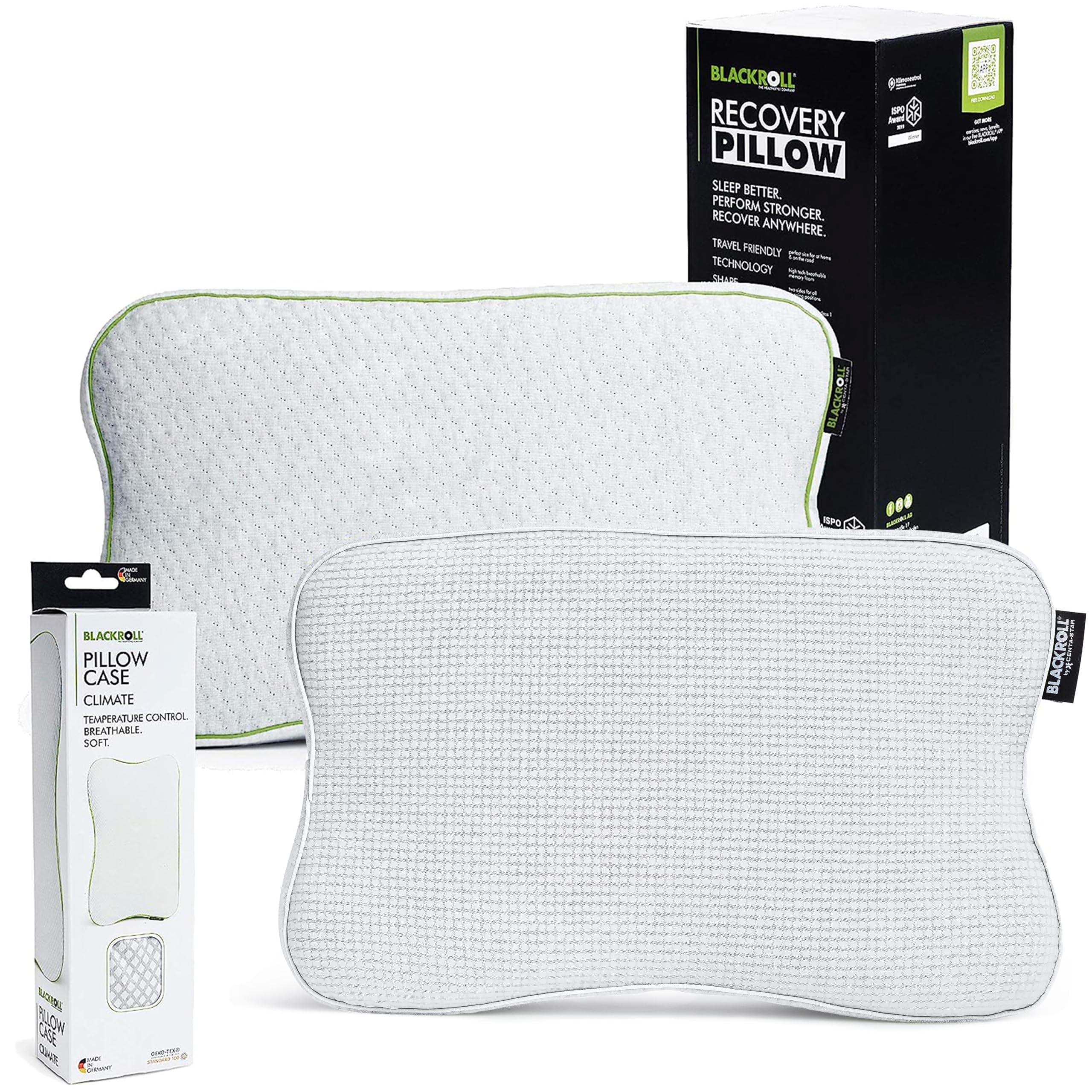 Blackroll Recovery Pillow – Orthopaedic HWS Pillow (Neck Support Cushion) Made of Viscose Memory Foam - Made in Germany